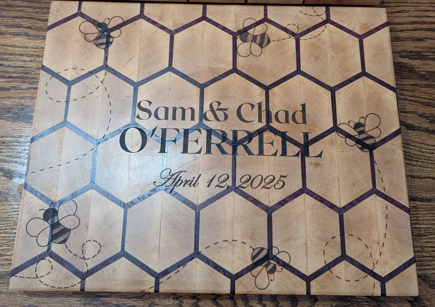 O'Ferrell wedding cutting board