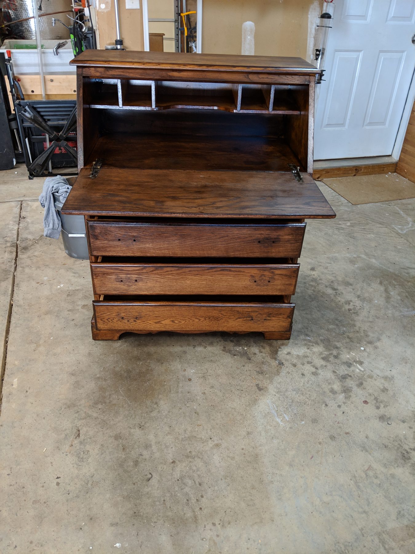 Refinished secretary cabinet