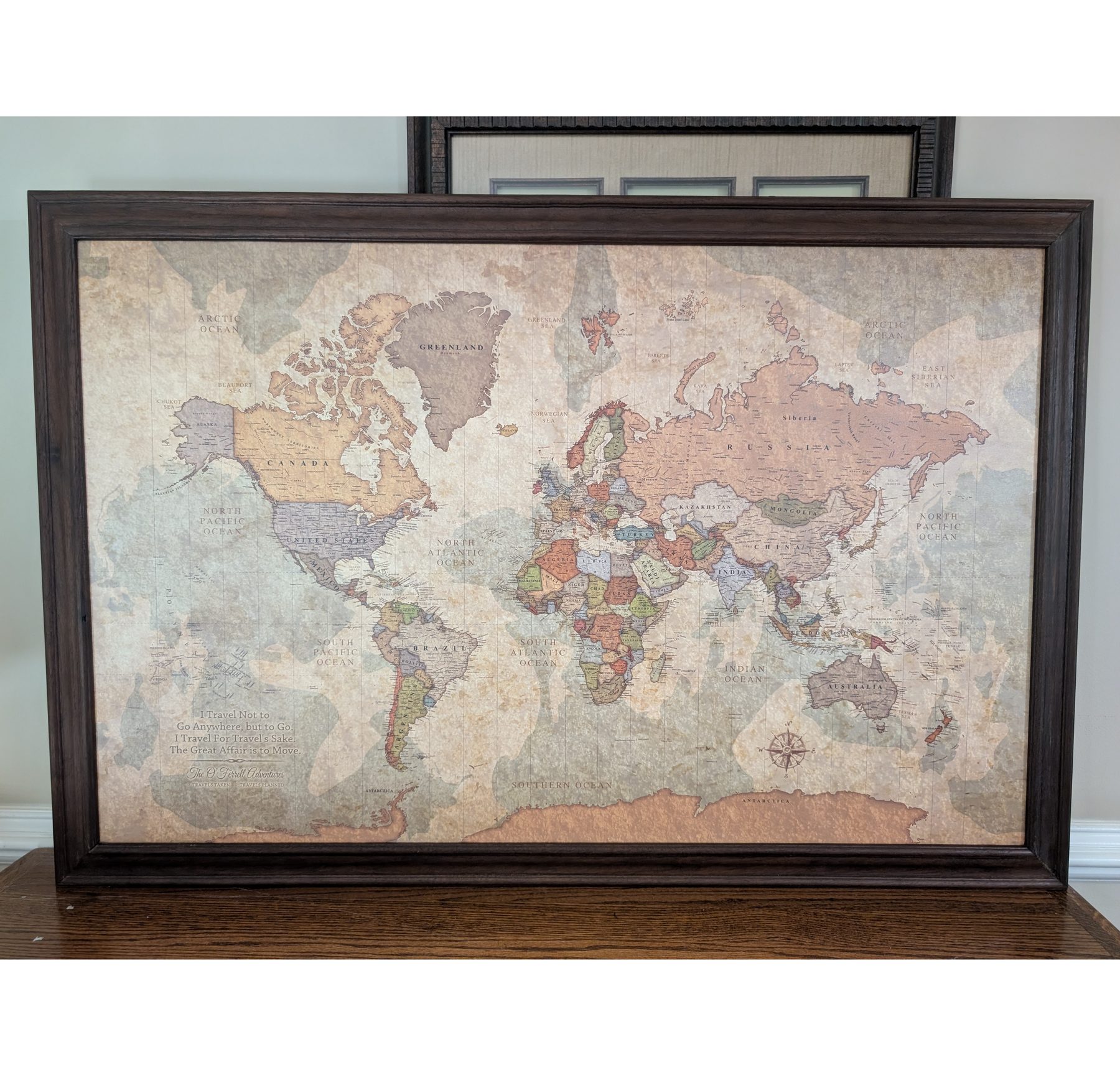 World map wall art